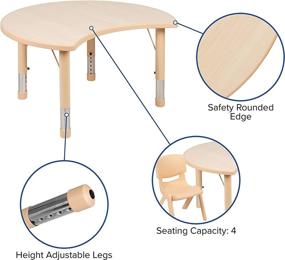 img 1 attached to Flash Furniture Crescent Adjustable Activity