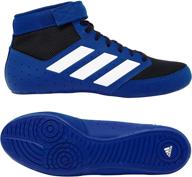 adidas men's black athletic wrestling shoes for high performance logo