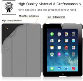img 3 attached to 📱 Fintie Slimshell Case for iPad 2 3 4 - Lightweight Smart Stand Cover Protector (Cloudy Marble) - Auto Wake/Sleep - 9.7 inch Tablet - iPad 4th Generation Retina Display, iPad 3 & iPad 2 - Old Model