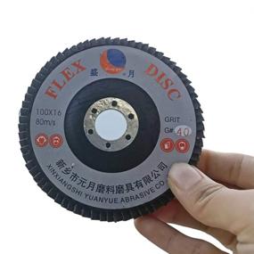 img 3 attached to 🔧 Professional Grade High Density Flap Discs 4 Inch 20 Pack Assortment - Versatile 40 60 80 120 Grit, Aluminum Oxide Abrasives Sanding Grinding Disk, Flat Type #27, Ideal for Tough Surfaces, 5/8 Inch Arbor Size