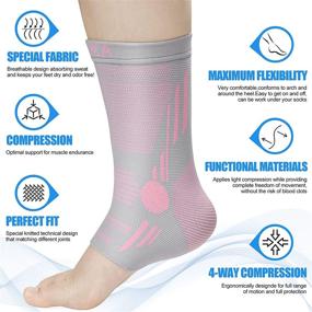 img 3 attached to NEENCA Professional Ankle Brace Compression Sleeve (Pair)