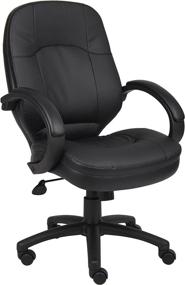 img 4 attached to 💺 Black LeatherPlus Executive Chair by Boss Office Products