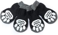 harfkoko pet heroic anti-slip knit dog socks and cat socks: paw protectors for indoor wear, small to large dogs and cats logo