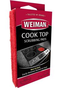 img 4 attached to Weiman Cook Top Scrubbing Pads – Effortlessly Clean and Eliminate Stubborn Burned-on 🧽 Food from All Smooth Top and Glass Cooktop Ranges, Pack of 3 reusable pads
