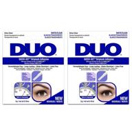 👁️ duo quick-set clear false strip lash adhesive: invisible drying, 0.18 oz, 2-pack logo