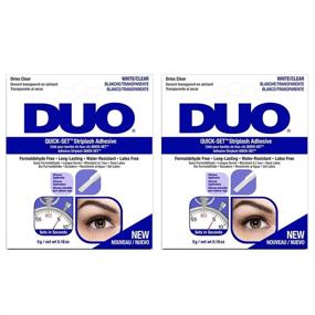 img 4 attached to 👁️ DUO Quick-Set Clear False Strip Lash Adhesive: Invisible Drying, 0.18 oz, 2-Pack