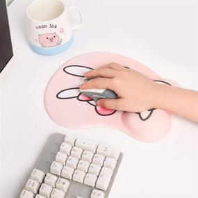 img 2 attached to Ergonomic Non Slip Accessories Notebook Bunny Pink