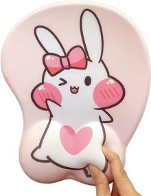 img 4 attached to Ergonomic Non Slip Accessories Notebook Bunny Pink