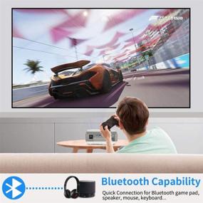 img 2 attached to 📽️ Portable WiFi Projector Bluetooth 1080P Android Mini Projector - Outdoor Movie, Wireless Mirroring Smartphone/Fire Stick/PC/USB/DVD/PS5 LED Projector Home Theater