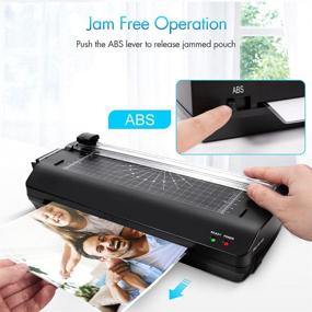 img 2 attached to Versatile 5-in-1 Laminating Machine: A4 Laminator with Trimmer, Corner Rounder, 20 Laminating Pouches, Photo Frames for Home Office School & Posters (Black)