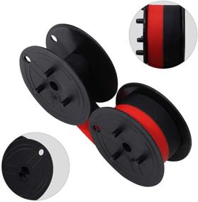 img 2 attached to 🖨️ Enhanced Substitution: GR24 Porelon 11216 Universal Twin-Spool Calculator Ribbon, Ideal for Nukote BR80c, Sharp El 1197 P III, Dataproducts R3027 (Larger 1 3/8" Spool Diameter, 1/2" Width, Black/Red, Bundle of 12)