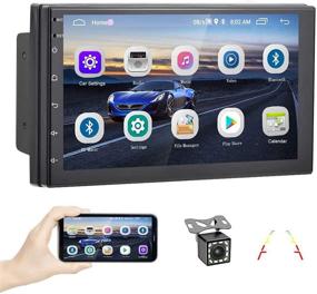 img 4 attached to 📻 AMPrime 2 DIN Android Head Unit 7" Touch Screen Car Radio with Bluetooth in Dash Autoradio, FM/WiFi/Mirror Link/Steering Wheel Control Support, including Backup Camera
