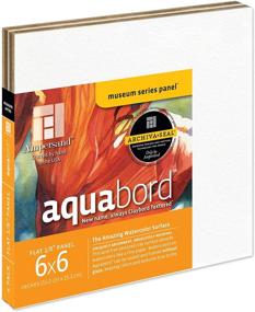 img 4 attached to 🎨 Ampersand Art Supply Watercolor Painting Panel: Museum Series Aquabord 6X6 - Pack of 4, 1/8" Depth 4" – Enhance Your Art with Premium Watercolor Surfaces