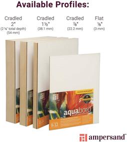 img 2 attached to 🎨 Ampersand Art Supply Watercolor Painting Panel: Museum Series Aquabord 6X6 - Pack of 4, 1/8" Depth 4" – Enhance Your Art with Premium Watercolor Surfaces