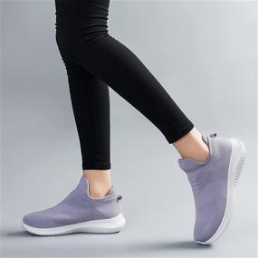 img 3 attached to Sytanbo Women's Slip On Walking Shoes - Lightweight Breathable Running Sneakers for Gym Workout and Tennis