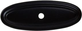 img 1 attached to 🔘 GlideRite Hardware 1034-MB-10 Thin Oblong Ring Cabinet Back Plate, 3-Inch Length, 10-Pack in Matte Black Finish