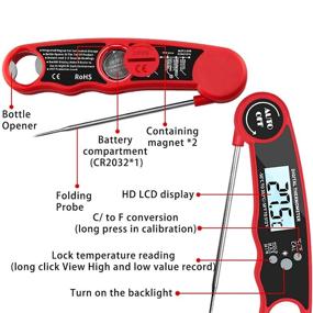 img 1 attached to Waterproof Digital Instant Thermometer Cooking