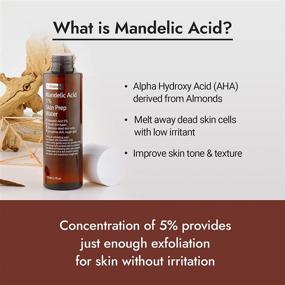 img 2 attached to [BY WISHTREND] Mandelic Acid 5% Skin Prep Water: Осторожный пилинг-эксфолиатор для лица, АГК 🌿 БГК тоник, идеально подходит для чувствительной кожи, 120 мл, 4.06 унции, помогает очистить забитые поры и уменьшить пигментацию