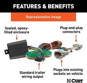 img 3 attached to 🔌 Custom-fit 4-Pin Trailer Wiring Harness for Volkswagen Tiguan - CURT 56403