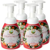 🍊 mantis organics: 4-pack foam hand soap - organic grapefruit aloe vera formula, made in the usa! logo