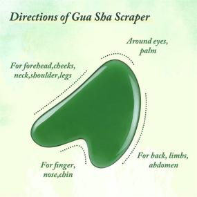 img 3 attached to 🌿 Resin Gua Sha Facial Tool - JaneHome Gua Sha Scraping Massage for Face, Neck, Body SPA, Acupuncture Therapy Trigger Point Treatment - Green Resin Skin Massager Guasha Tool