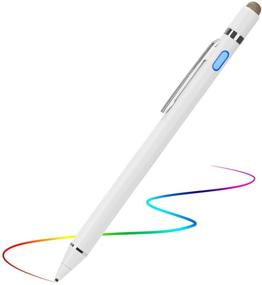 img 4 attached to 🖊️ Evach Active Stylus with Ultra Fine Tip for iPad iPhone Samsung Tablets - Compatible with Apple Pen, iPad Pro Stylus Pen - White
