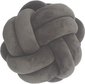 img 4 attached to 🔲 Dark Grey Transformation Knot Pillow Ball - Cyprinus Carpio Floor Cushion for Home Decoration