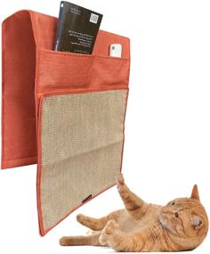 img 4 attached to 🐱 Versatile Cat Scratching Mat with Sofa Armrest Storage | Natural Sisal Cat Scratcher | Pet Scratch Protector and Couch Shield | Cat Scratching Pads | Couch Protector Guard