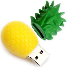 img 1 attached to LEIZHAN 4X16GB Fruits USB Flash Drive Cute USB Thumb Drive Memory Stick Pineapple Carrot Banana Strawberry Pen Drive Gift Data Storage U Disk(Pack Of 4 Fruits)