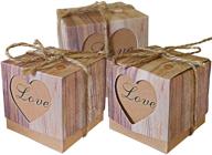 lontenrea 50pcs vintage kraft candy favour boxes with 50pcs twine rope for wedding birthday party decoration logo