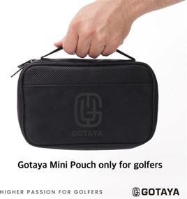 img 2 attached to 🏌️ GOTAYA Golf Mini Pouch Organizer Bag Purse for Accessory Storage - Tee, Ball Marker, Glove, Cellphone, Keys, Valuables, Caddy - Ideal Golf Gift for Women, Men - Cart Travel Holder - Pocket-Sized, Sleek & Practical - Small, Black