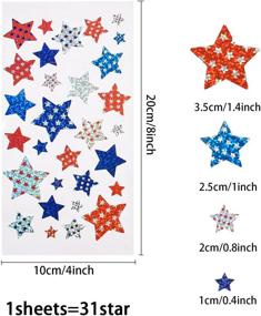 img 3 attached to Patriotic Sticker Metallic Star Shaped Independence Scrapbooking & Stamping