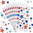 patriotic sticker metallic star shaped independence scrapbooking & stamping logo