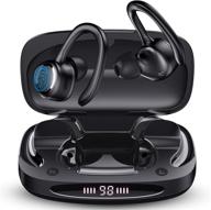 🎧 bluetooth 5.0 wireless running earbuds with earhooks, touch control & charging case - hi-fi stereo in-ear sports headphones logo