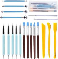 🏺 19pcs augernis polymer clay sculpting tools with plastic case for kids' pottery classes, fondant decoration and ceramics artwork logo