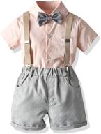 👔 carlatar little gentleman outfits: boys' clothing sets with suspender styling logo