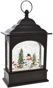 img 1 attached to Captivating 11 Inch Lighted Snowman Caroler Water Lantern - A Festive Christmas Snow Globe with Swirling Glitter by RAZ Imports