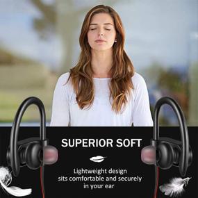 img 1 attached to 🎧 BassPal TonePro U14 Bluetooth Headphones: Waterproof, Wireless Sport Earphones with Mic, Richer Bass HD Stereo, Sweatproof In Ear Earbuds for Gym Running Workout