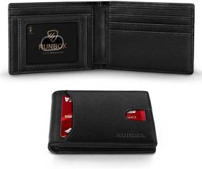 img 4 attached to 👝 Runbox Leather Wallets: Ultimate RFID Blocking Capacity for Men's Wallets, Card Cases & Money Organizers