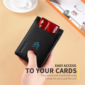 img 1 attached to 👝 Runbox Leather Wallets: Ultimate RFID Blocking Capacity for Men's Wallets, Card Cases & Money Organizers