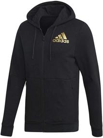 img 2 attached to Adidas Metallic Full Zip Hooded Sweatshirt Men's Clothing