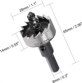 img 3 attached to 🔩 Efficient 28mm HSS Drill Bit Hole Saw Cutter for Metal Alloy Wood - uxcell