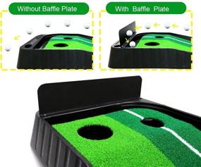 img 3 attached to 🏌️ MESIXI Portable Indoor Outdoor Golf Putting Green Mat with Auto Ball Return System - Mini Golf Training Aid Equipment for Men, Ideal for Home, Office, and Outdoor Use - Perfect Golf Gifts