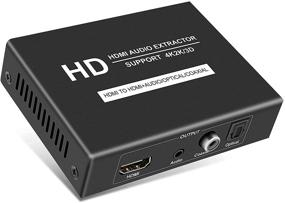 img 4 attached to 🔌 LinSeek 4K HDMI Audio Extractor: HDMI to HDMI Splitter with Optical Coaxial +Audio (3.5mm Stereo), Converter Supports 4K@30Hz, 1080P, 3D ARC/2.1CH/5.1CH