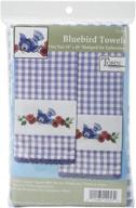 🐦 bluebird stamped embroidery: exquisite design crafts (set of 2) - 18 by 28 logo