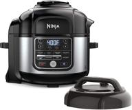 🥘 ninja foodi os301 10-in-1 pressure cooker and air fryer with nesting broil rack, 6.5 quart, stainless steel logo