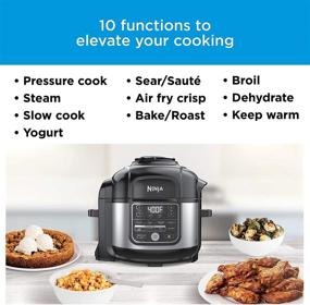 img 2 attached to 🥘 Ninja Foodi OS301 10-in-1 Pressure Cooker and Air Fryer with Nesting Broil Rack, 6.5 Quart, Stainless Steel