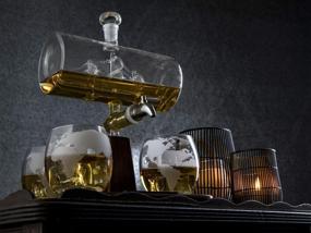 img 2 attached to 🍾 Aesthetic Antique Ship Whiskey Decanter - Unique Dispenser for Liquor Enthusiasts