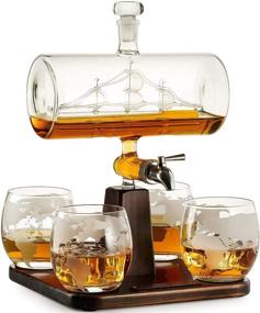 img 4 attached to 🍾 Aesthetic Antique Ship Whiskey Decanter - Unique Dispenser for Liquor Enthusiasts