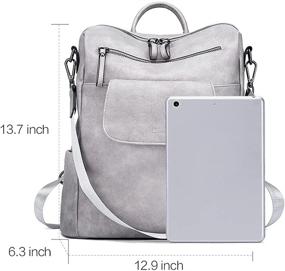 img 2 attached to CLUCI Designer Convertible Two Toned Women's Handbags & Wallets: Stylish and Functional Fashion Backpacks